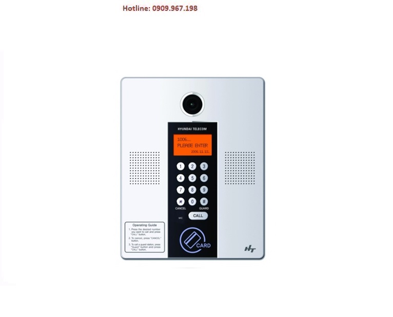 Bảng kiểm soát cửa chính cho chung cư Camera chuông cửa Hyundai HLPC-8200