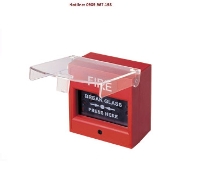 Nút nhấn khẩn vuông bể kính có chụp bảo vệ HORING AH-0217