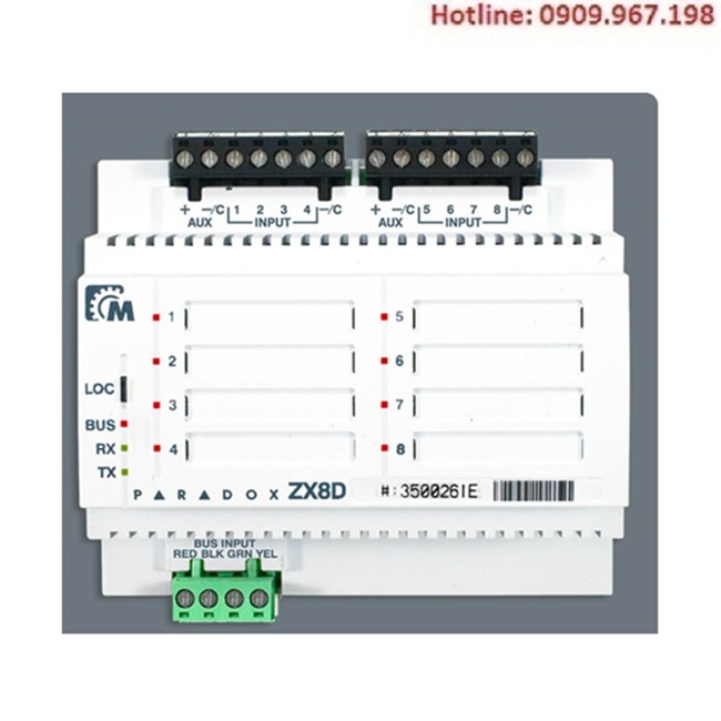 Thẻ mở rộng 8 vùng Paradox ZX-8D